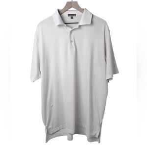 Peter Millar Men's Summer Comfort Polo Golf Shirt White Size-XL GUC
